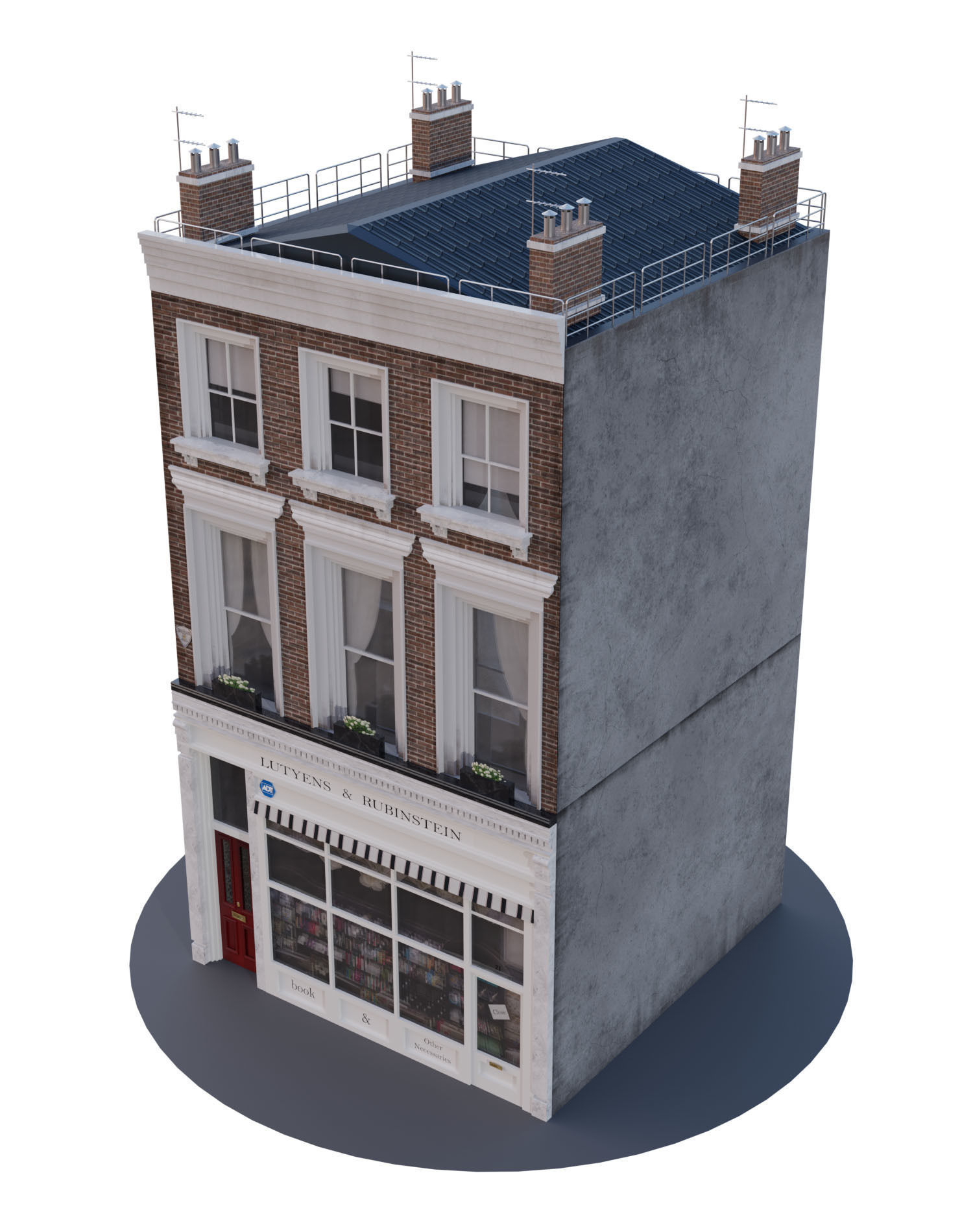 Building asset3 Low-poly 3D model_8