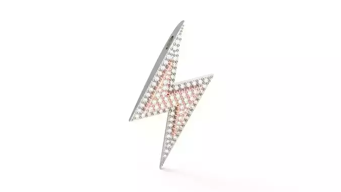 Model 510 Lightning Diamond Pendant 2 Layers