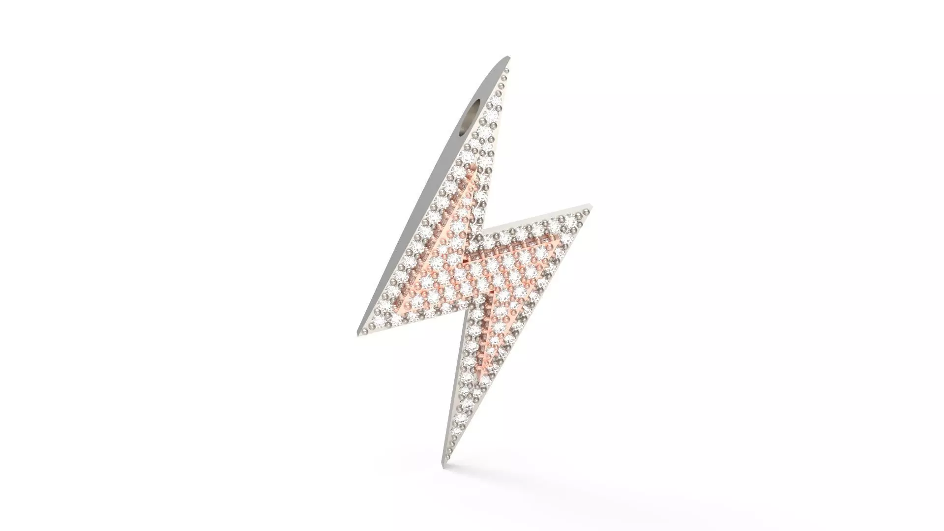 Model 510 Lightning Diamond Pendant 2 Layers 3D print model_0