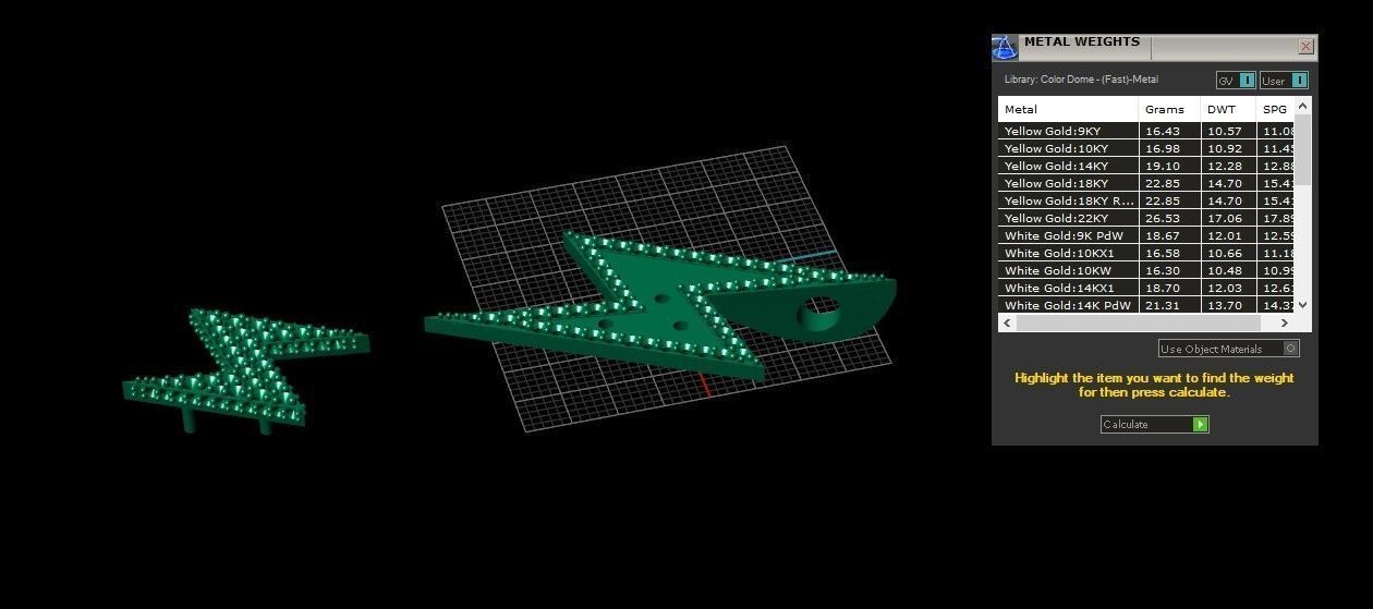 Model 510 Lightning Diamond Pendant 2 Layers 3D print model_18