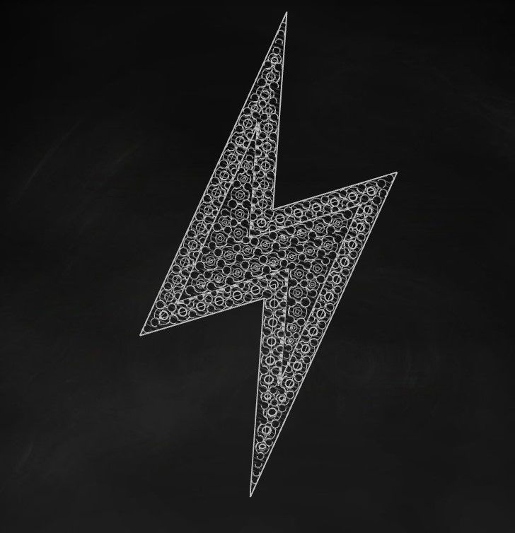 Model 510 Lightning Diamond Pendant 2 Layers 3D print model_15