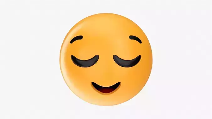 Emoji 008 Relieved 3D model