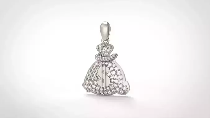 Model 513 Money Bag Diamond Pendant