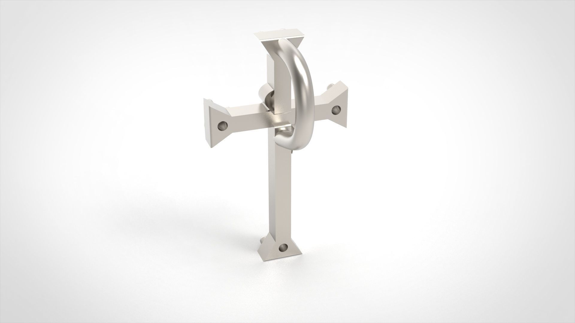 Model 515 Cross Diamond Pendant 3D print model_5