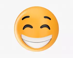 Emoji 012 Smiling with eyes closed 3D model | CGTrader