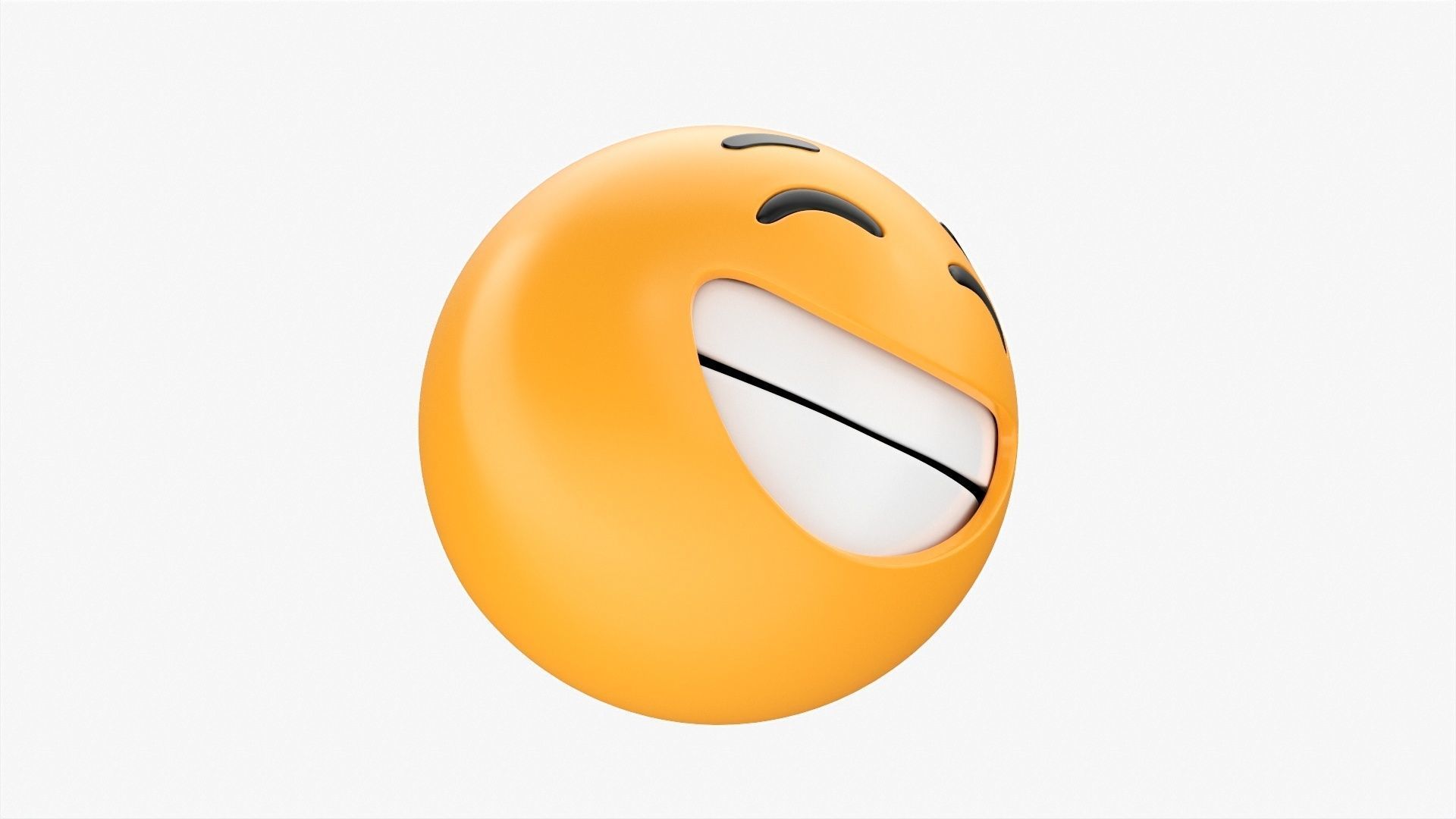 Emoji 009 White smile with eyes closed 3D model_4