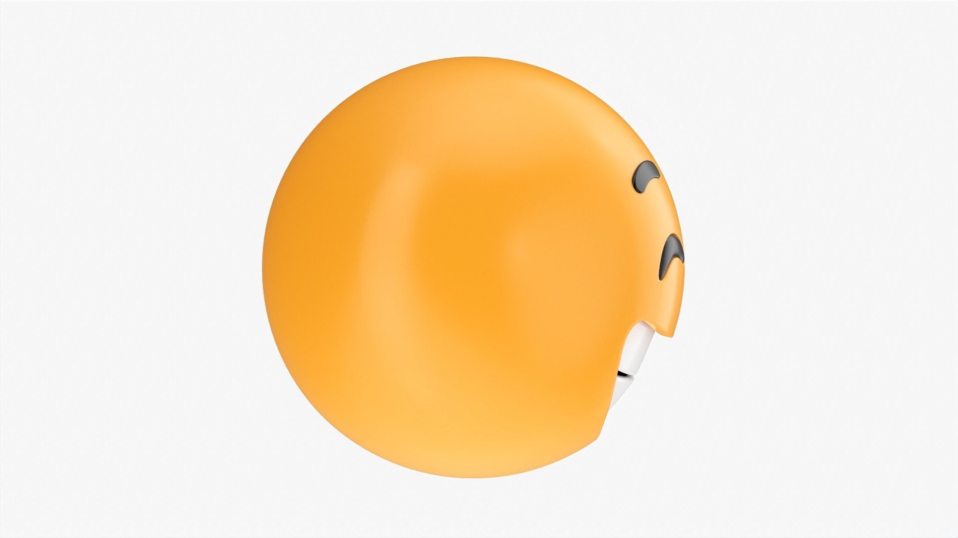 Emoji 009 White smile with eyes closed 3D model_2