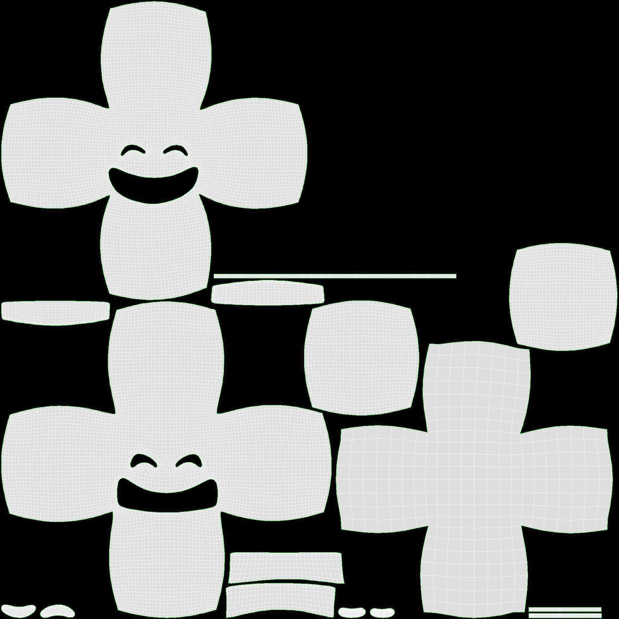 Emoji 009 White smile with eyes closed 3D model_6