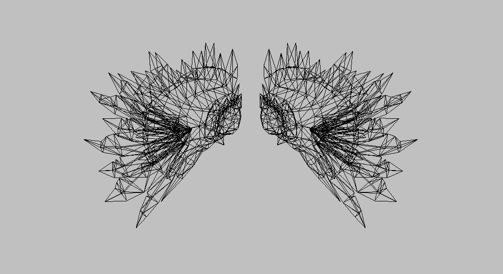 Angel White Wing K2 Low-poly 3D model_6