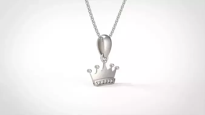 Model 517 Crown Diamond Pendant