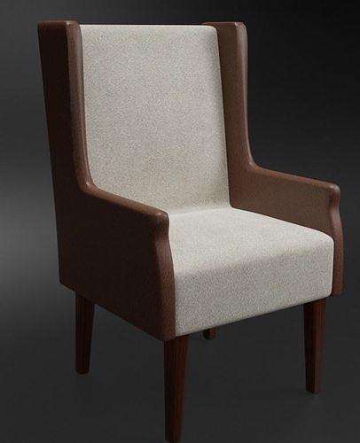 Chair 7 wingback Free 3D model