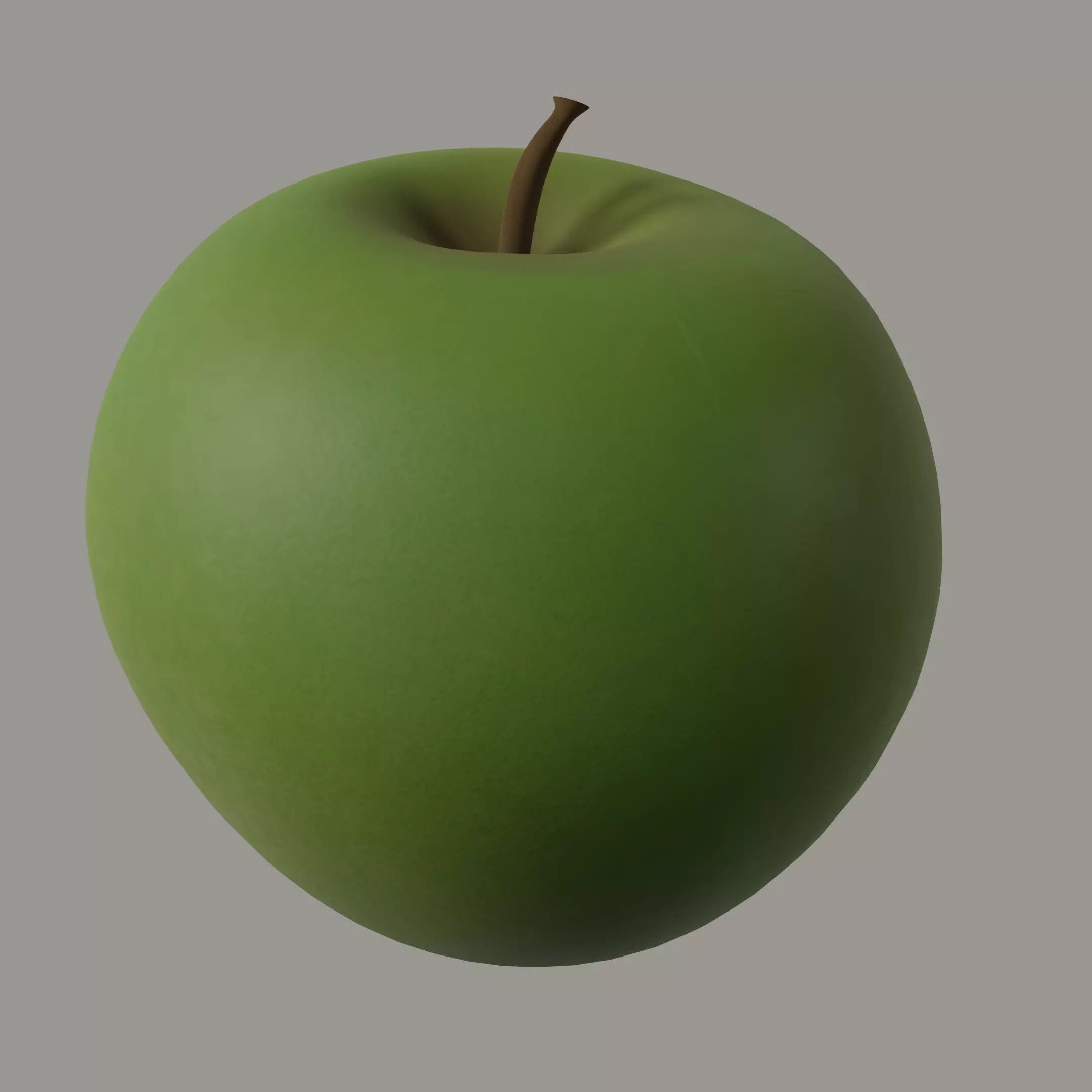Green Apple Model Set Low-poly 3D model_0