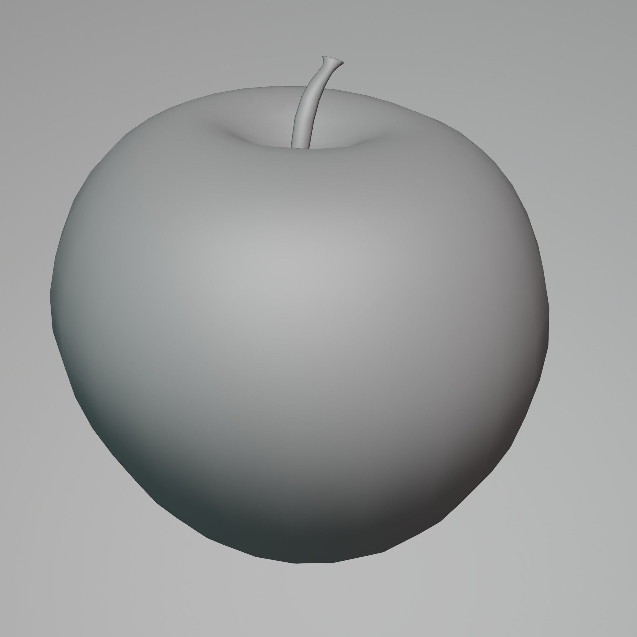 Green Apple Model Set Low-poly 3D model_6