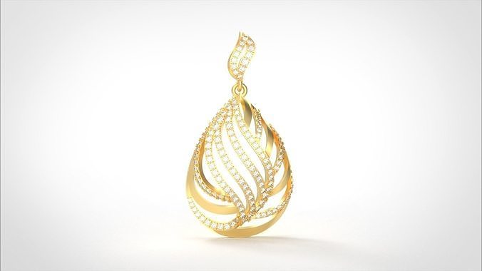 Model 572 Branch Diamond Pendant 3D print model