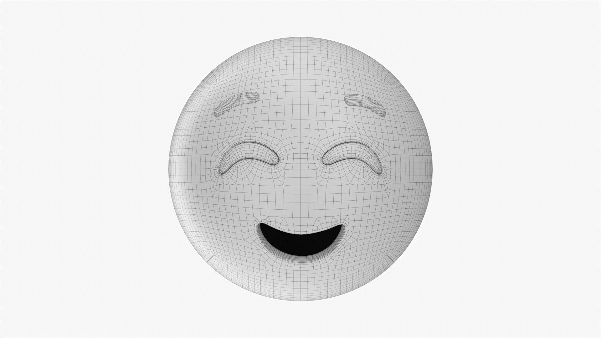 Emoji 012 Smiling with eyes closed 3D model_5