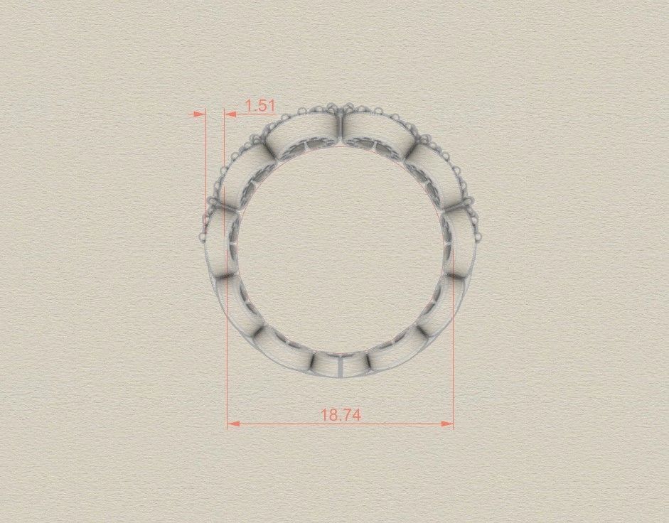 Model 573 Waterway Diamond Ring 54 EU Size 3D print model_11