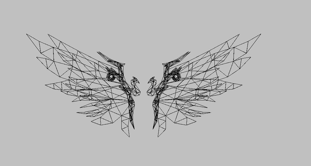 Angel Wing K4 Low-poly 3D model_13