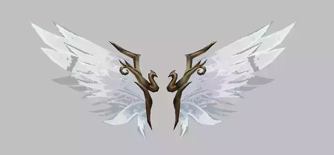 Angel Wing K4 Low-poly 3D model