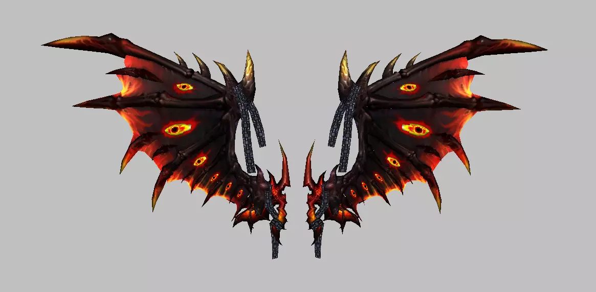 Demon Wing K5 Low-poly 3D model_0