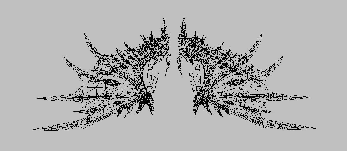 Demon Wing K5 Low-poly 3D model_21