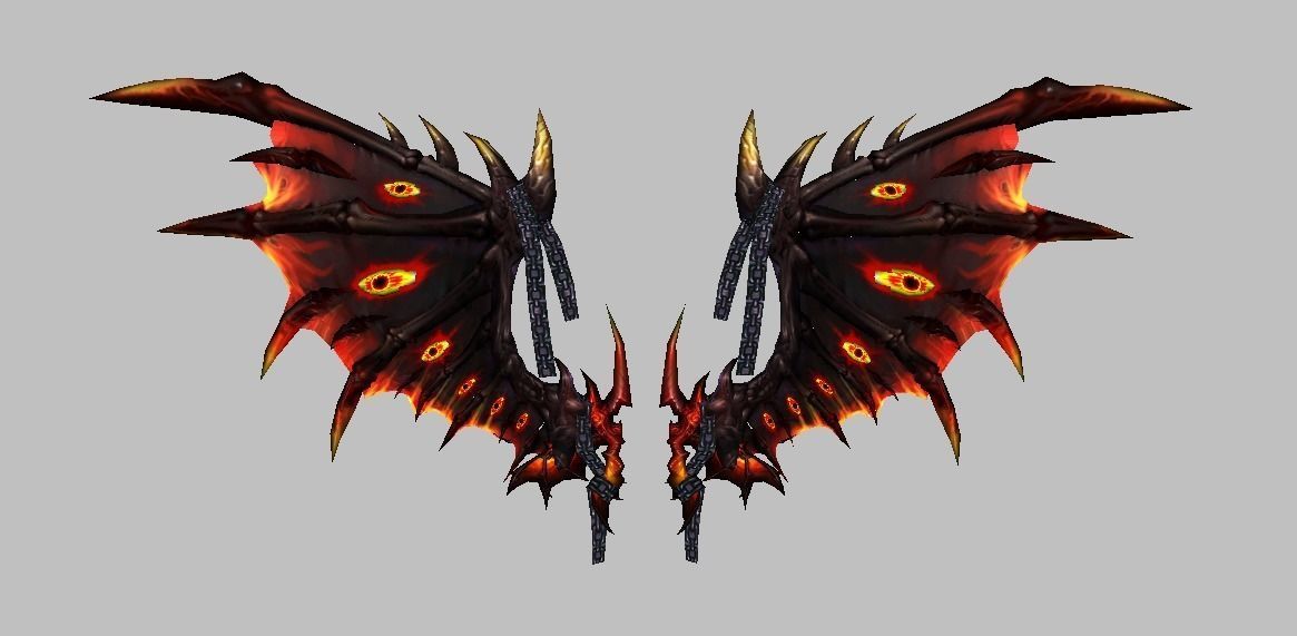 Demon Wing K5 Low-poly 3D model_14
