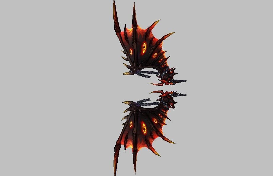 Demon Wing K5 Low-poly 3D model_3