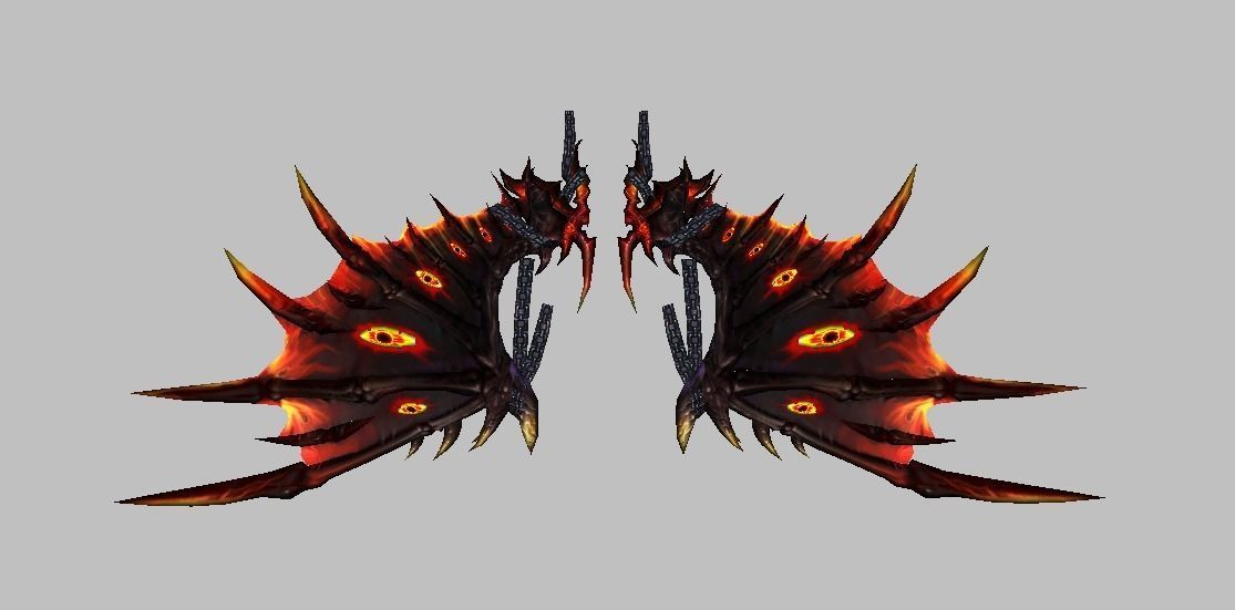 Demon Wing K5 Low-poly 3D model_2