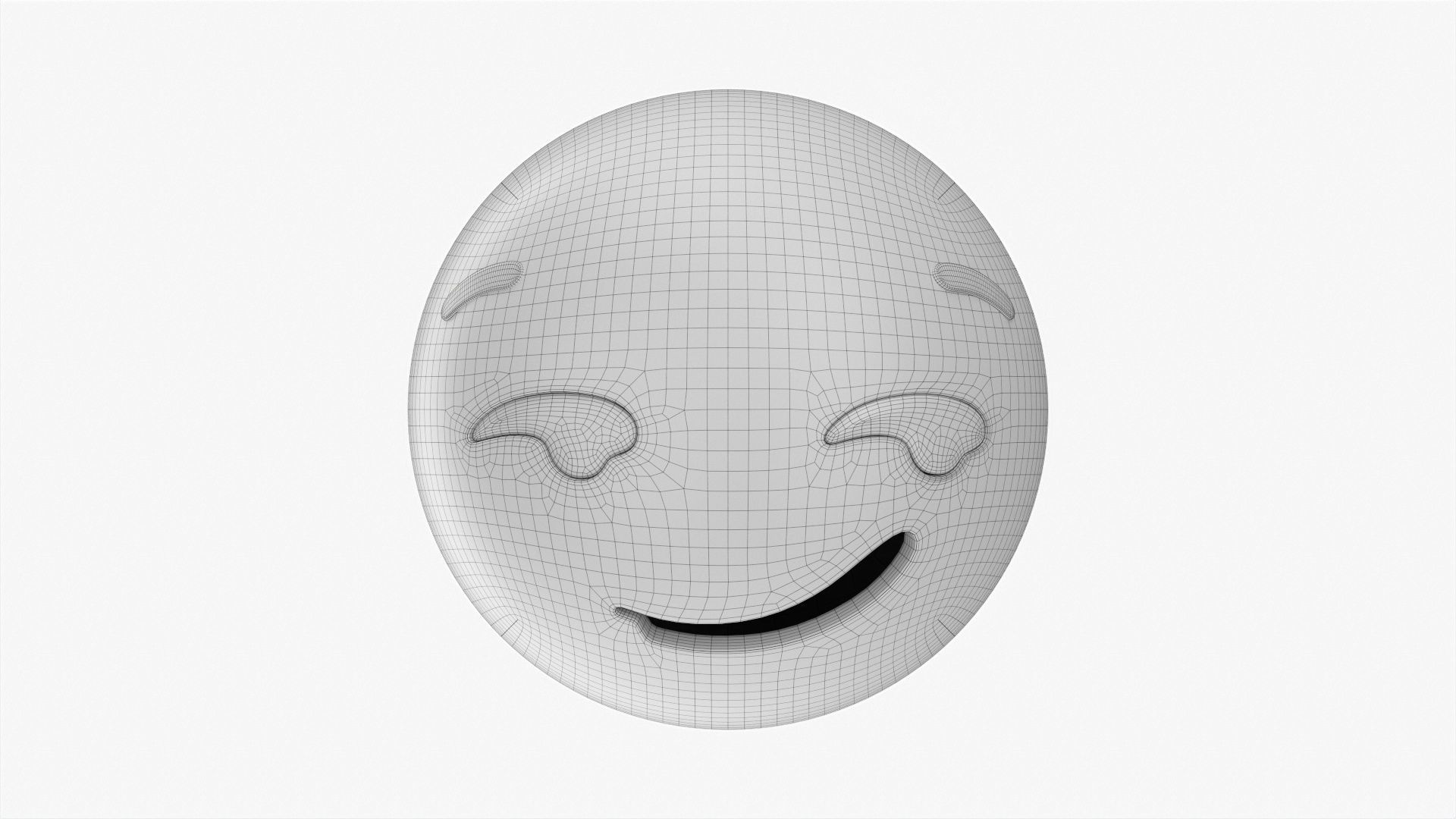 Emoji 014 Smirking 3D model_5