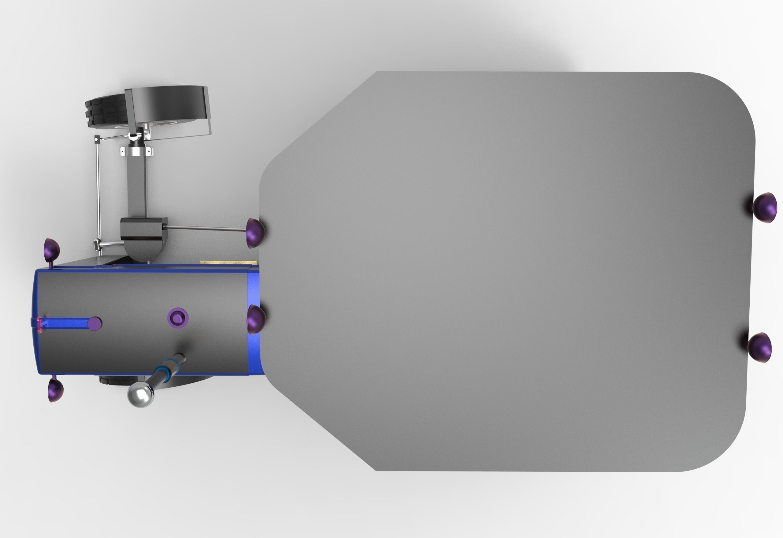 Vintage Tractor CASE Low-poly 3D model_10