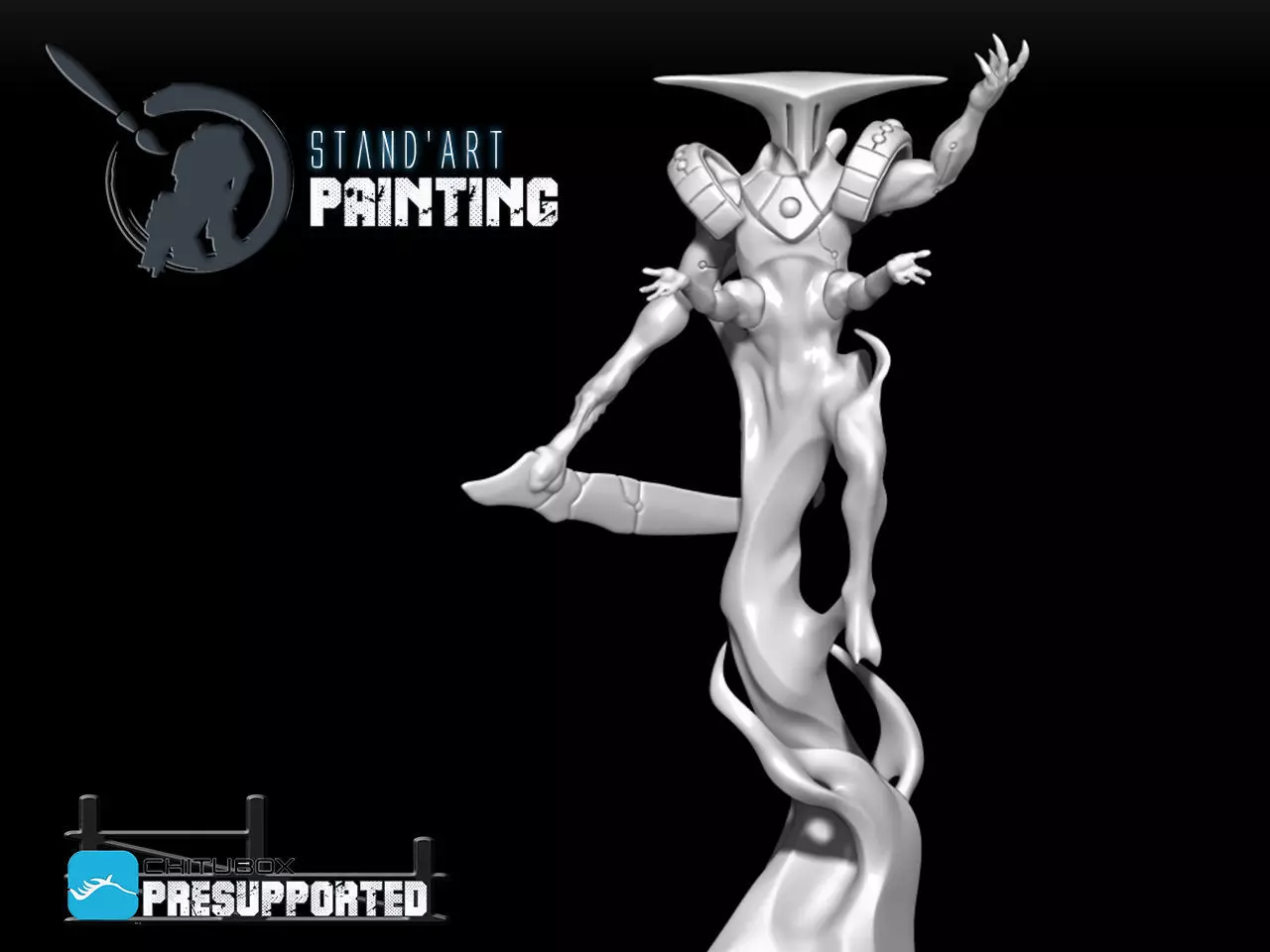 Aeteris stamp art painting - demon 3D model_0