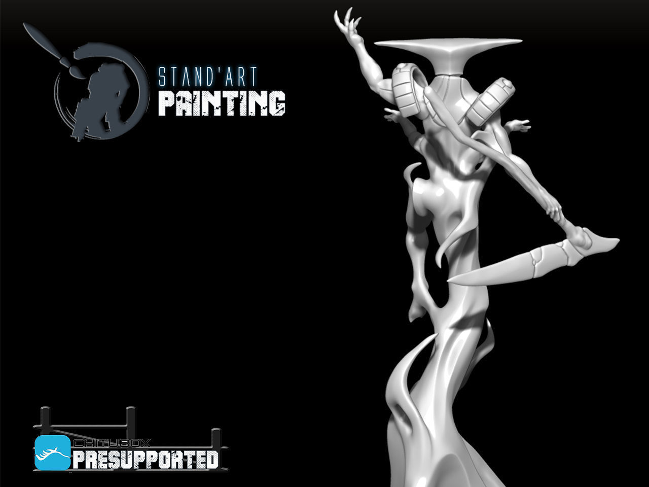 Aeteris stamp art painting - demon 3D model_3