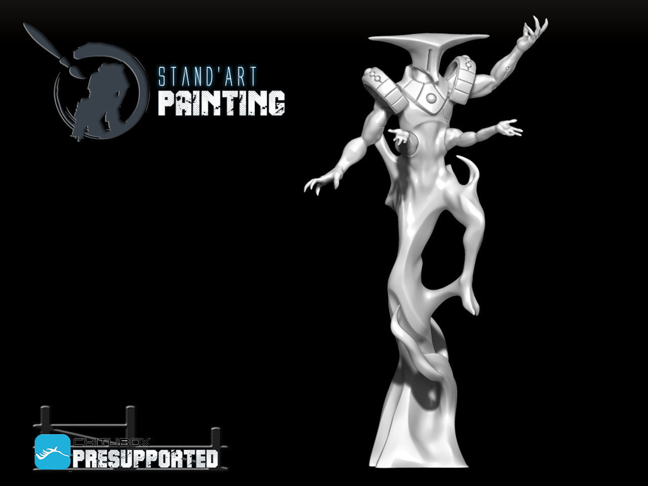 Aeteris stamp art painting - demon 3D model_5