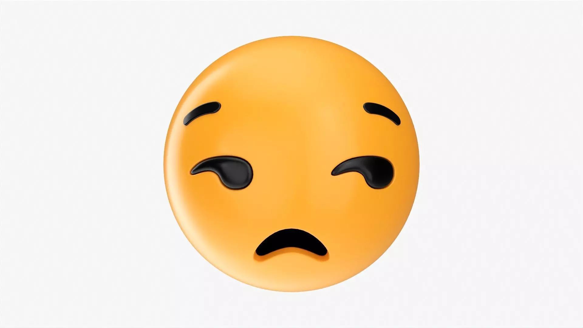 Emoji 017 Unamused 3D model_0