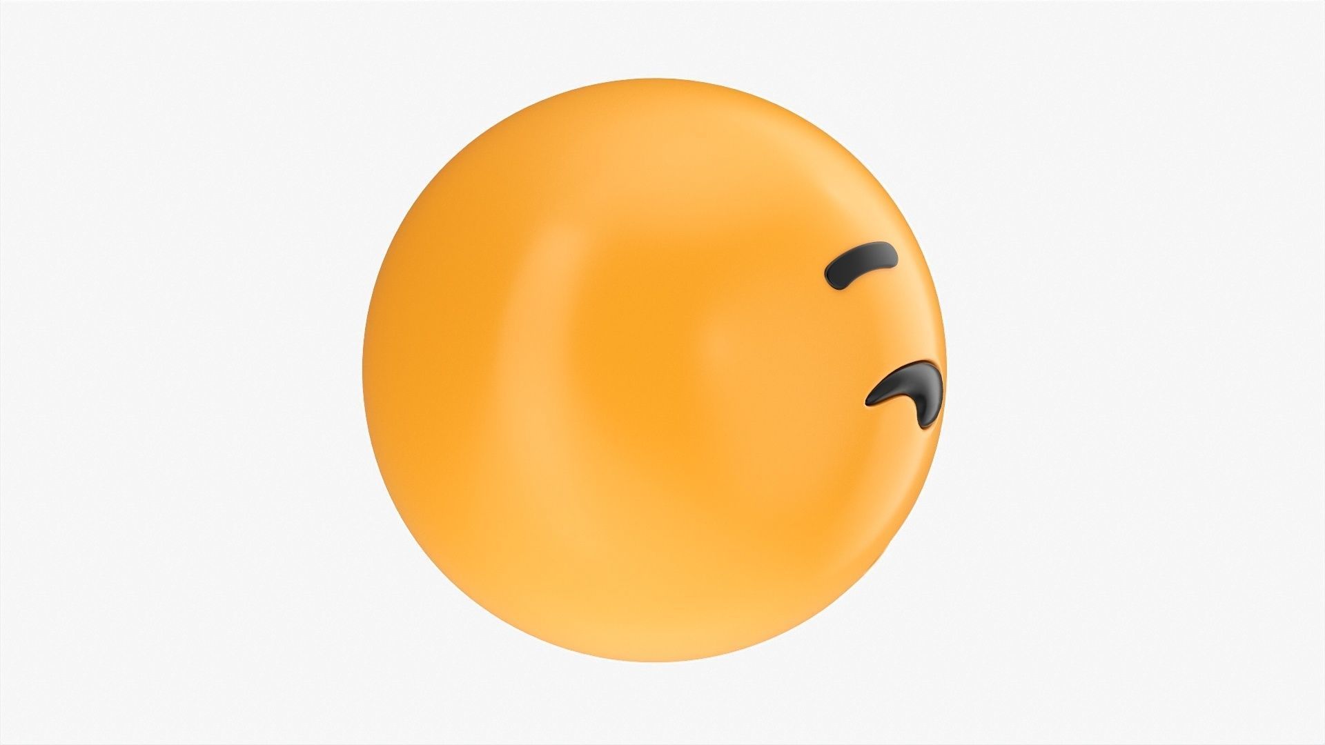 Emoji 017 Unamused 3D model_2