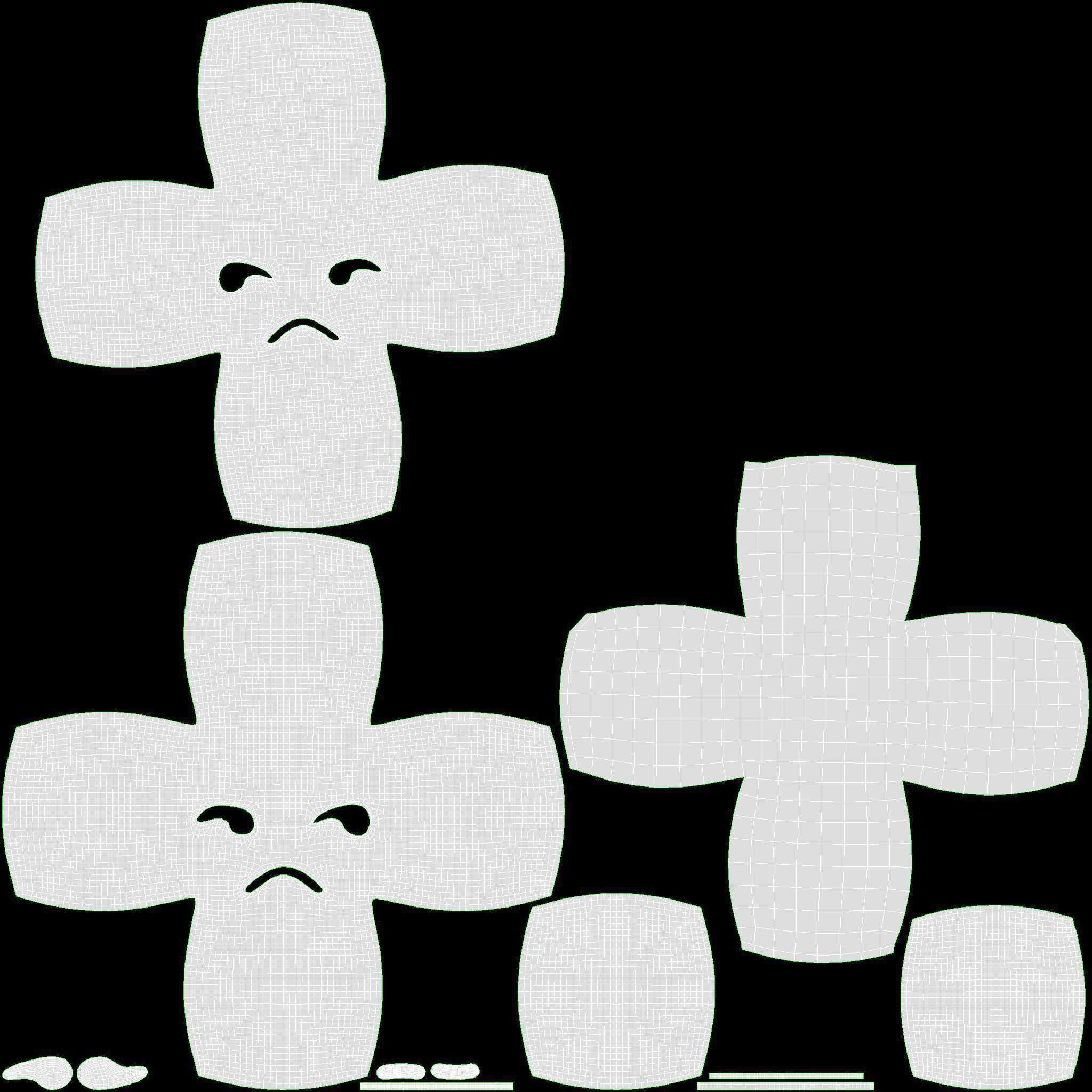 Emoji 017 Unamused 3D model_6