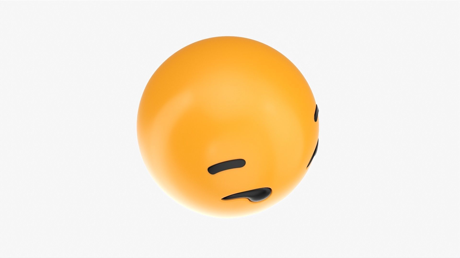Emoji 017 Unamused 3D model_3