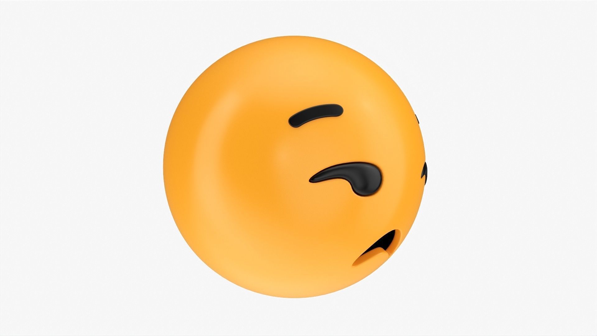 Emoji 017 Unamused 3D model_1