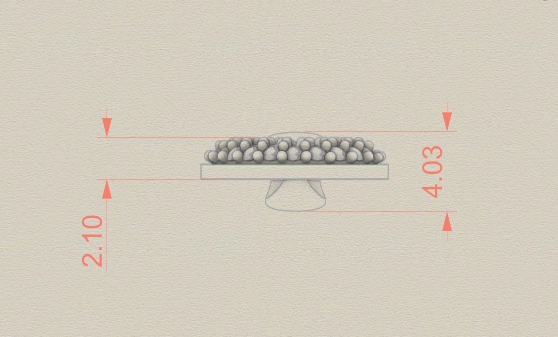 Model 520 Camber Initial C Letter Diamond Pendant 3D print model_9