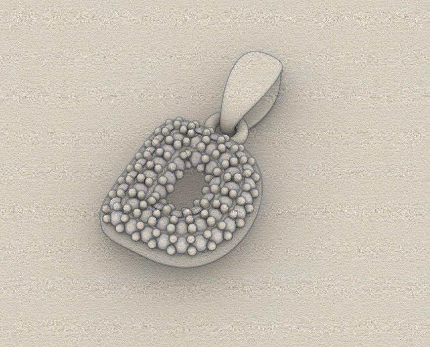 Model 521 Camber Initial D Letter Diamond Pendant 3D print model_11