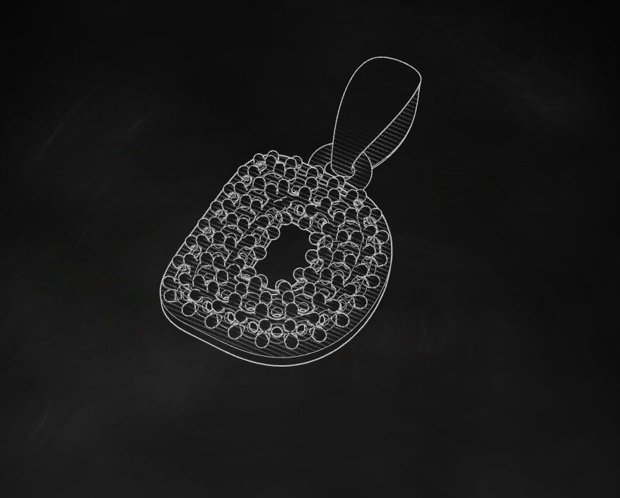 Model 521 Camber Initial D Letter Diamond Pendant 3D print model_12