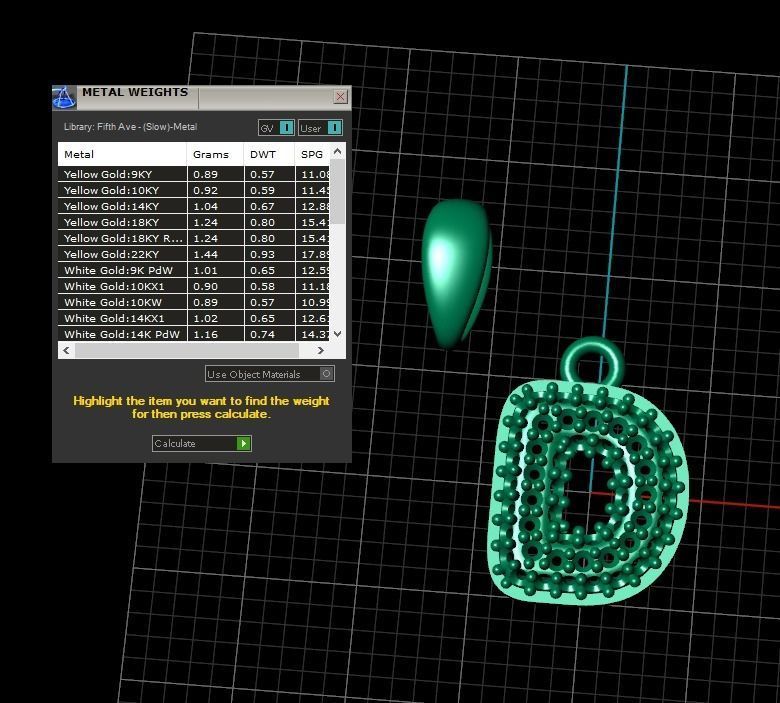 Model 521 Camber Initial D Letter Diamond Pendant 3D print model_14