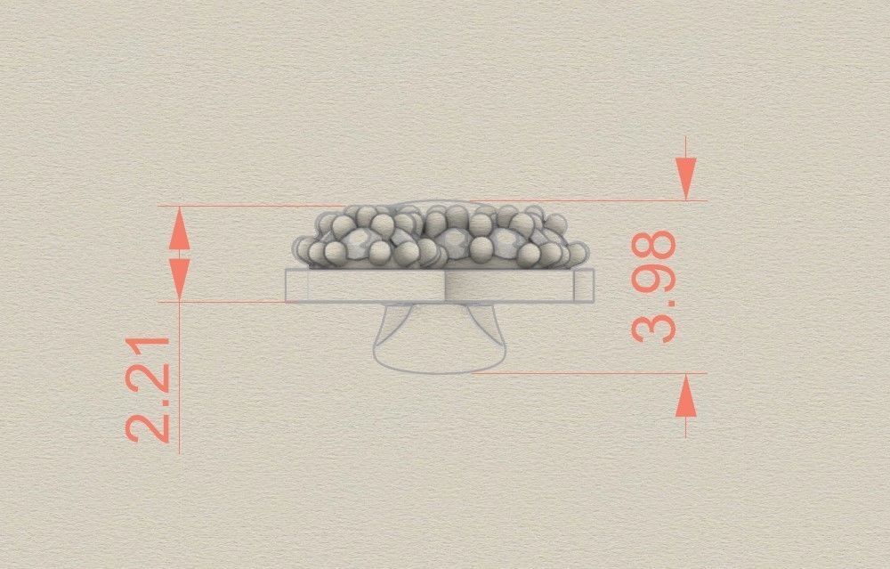 Model 523 Camber Initial F Letter Diamond Pendant 3D print model_8