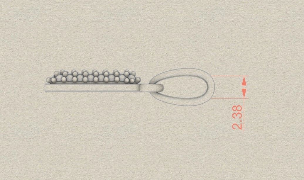 Model 526 Camber Initial I Letter Diamond Pendant 3D print model_8