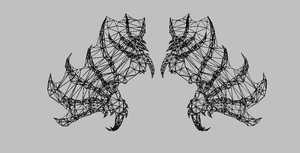 Blue Dragon Wing Low-poly 3D model_6