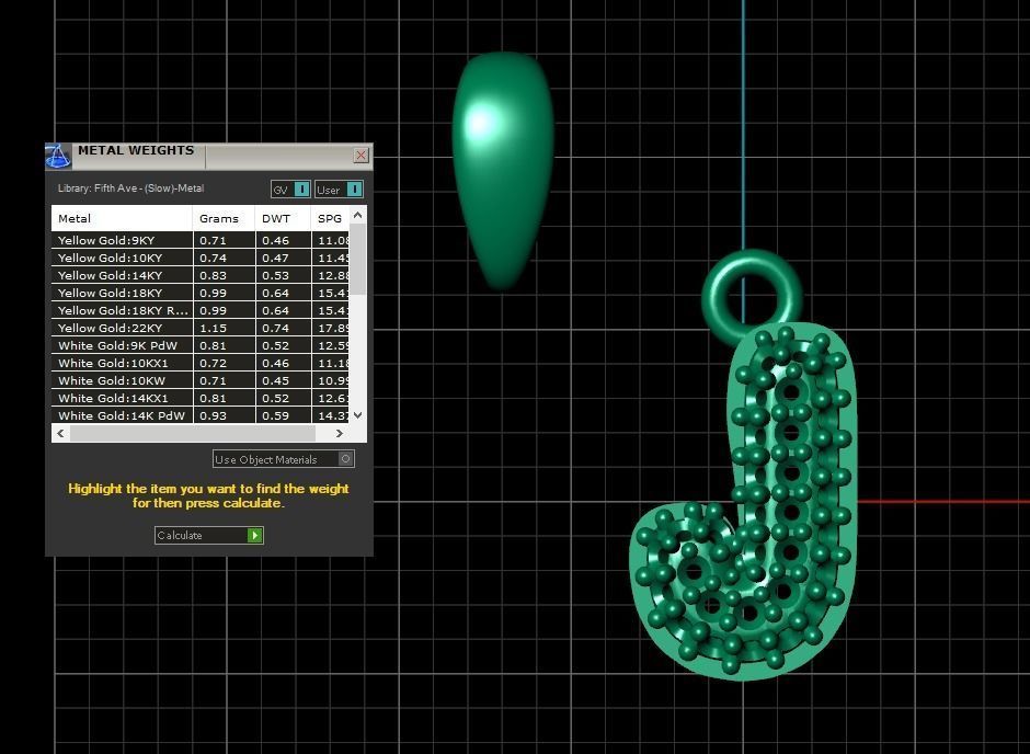 Model 527 Camber Initial J Letter Diamond Pendant 3D print model_13