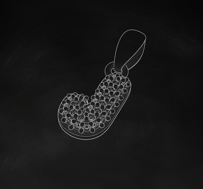 Model 527 Camber Initial J Letter Diamond Pendant 3D print model_11