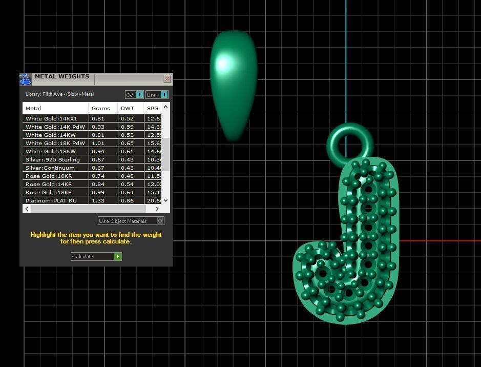 Model 527 Camber Initial J Letter Diamond Pendant 3D print model_14