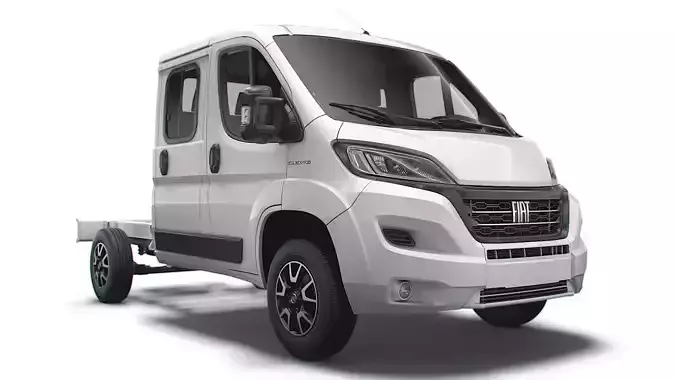 Fiat Ducato Chassis Truck Crew Cab 3450 WB 2022 3D model