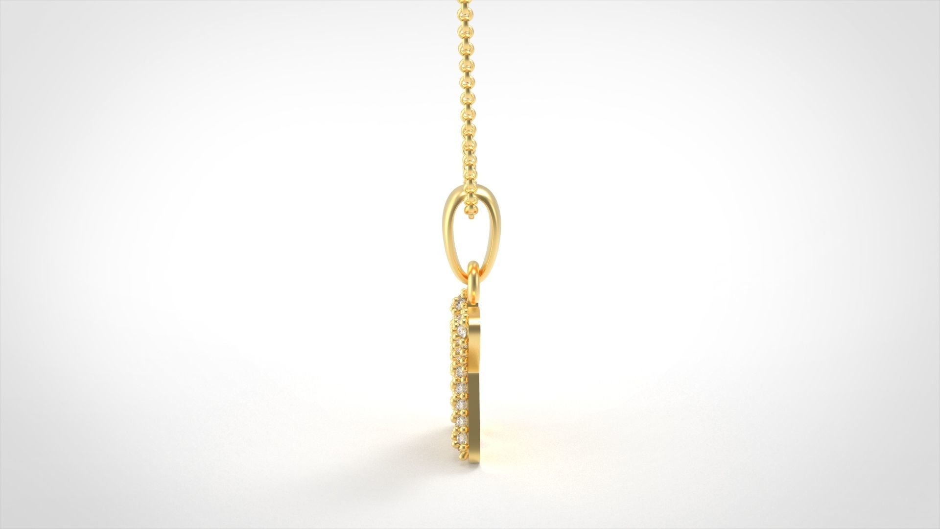 Model 528 Camber Initial K Letter Diamond Pendant 3D print model_3