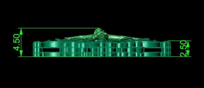 Cross pendant 3D print model_9